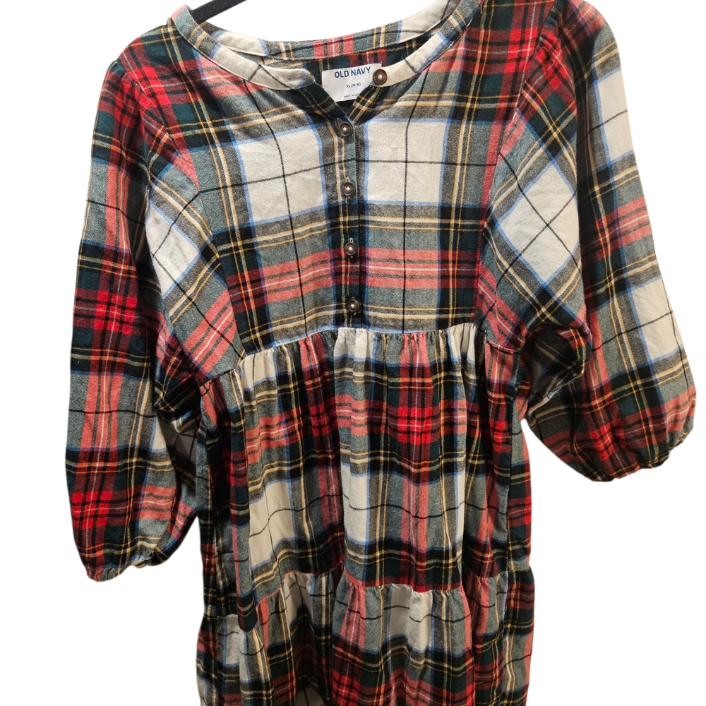 Old Navy Girls Plaid Button-Down Dress